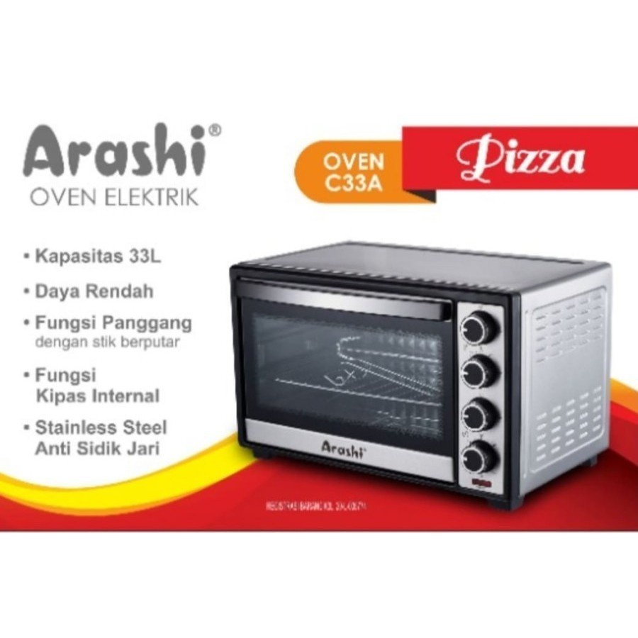 Arashi Oven Elektrik C33A Oven Listrik Termurah Berkualitas Bergaransi