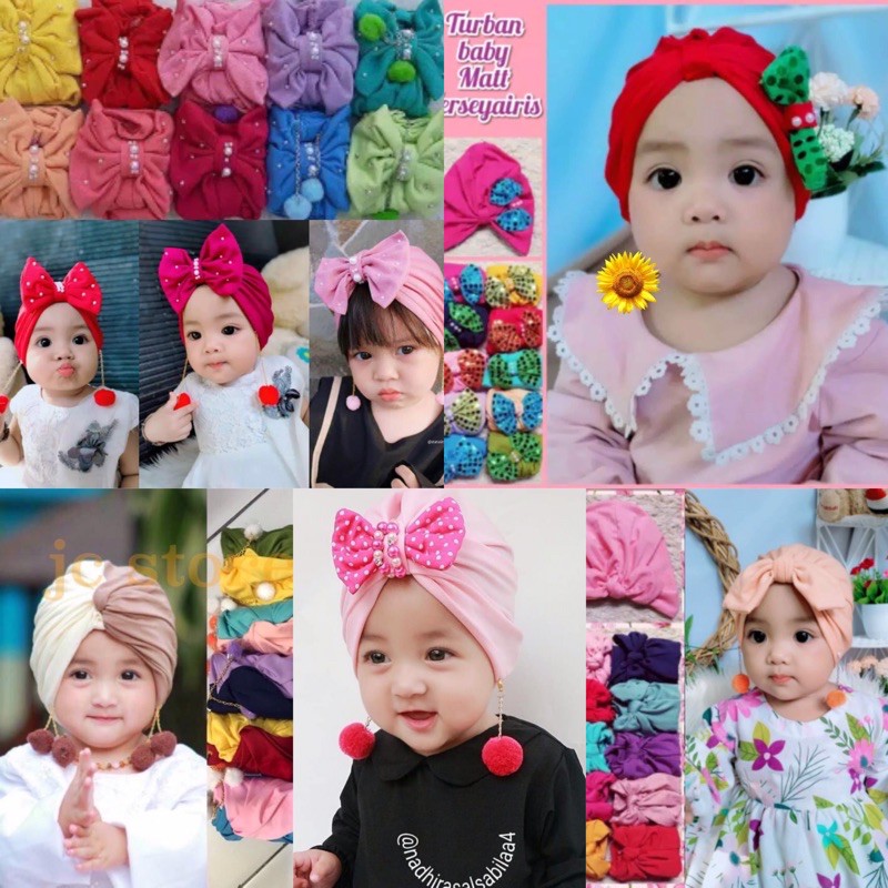 turban anting anak/ciput bayi/topi turban/turban anak ecer