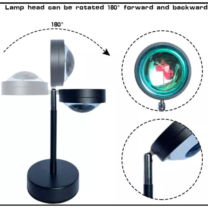 Sunset Lampu ,Lampu Tidur Proyektor LED Motif Matahari