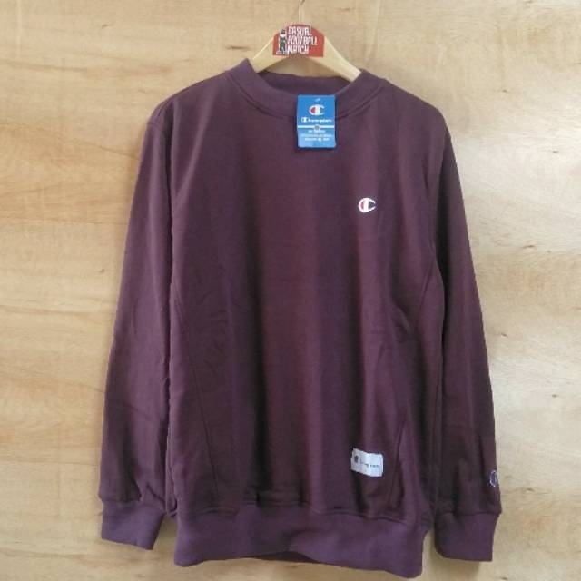 champion burgundy crew neck