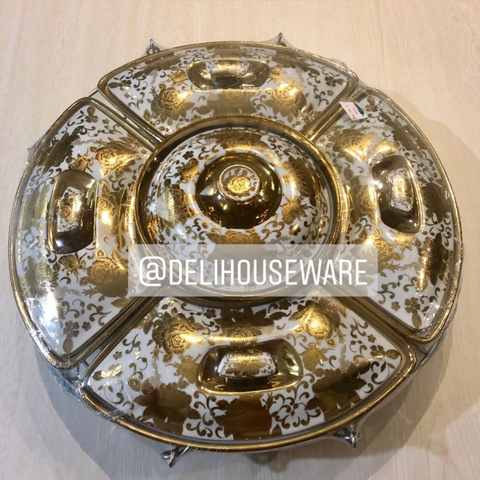 Saji Prasmanan - Prasmanan Keramik Bulat 17Inch / Prasmanan Set Premium