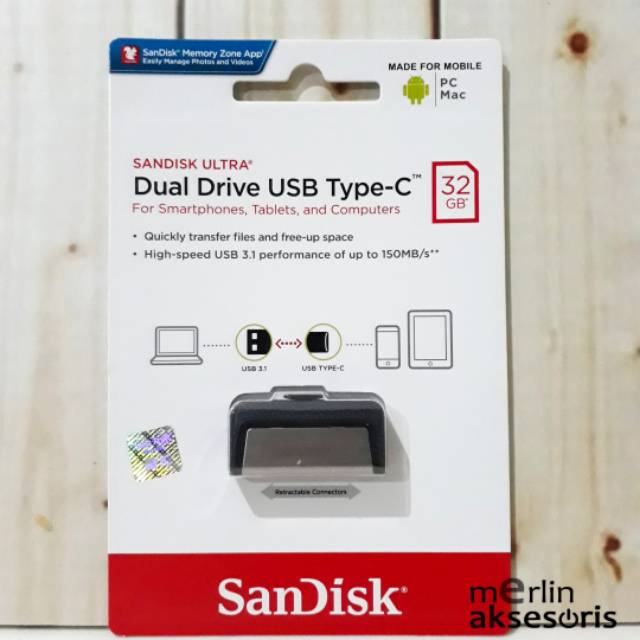 Sandisk 32gb Dual Drive Type C USB