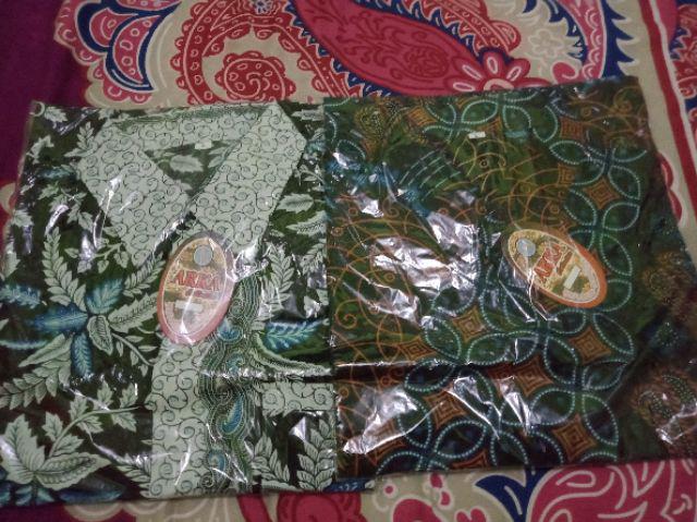 Risna Batik Hrb026 Kenongo Kemeja Hem Pendek Padi Pekalongan M L Xl Murah Keren Bati Pria Wajik Biru