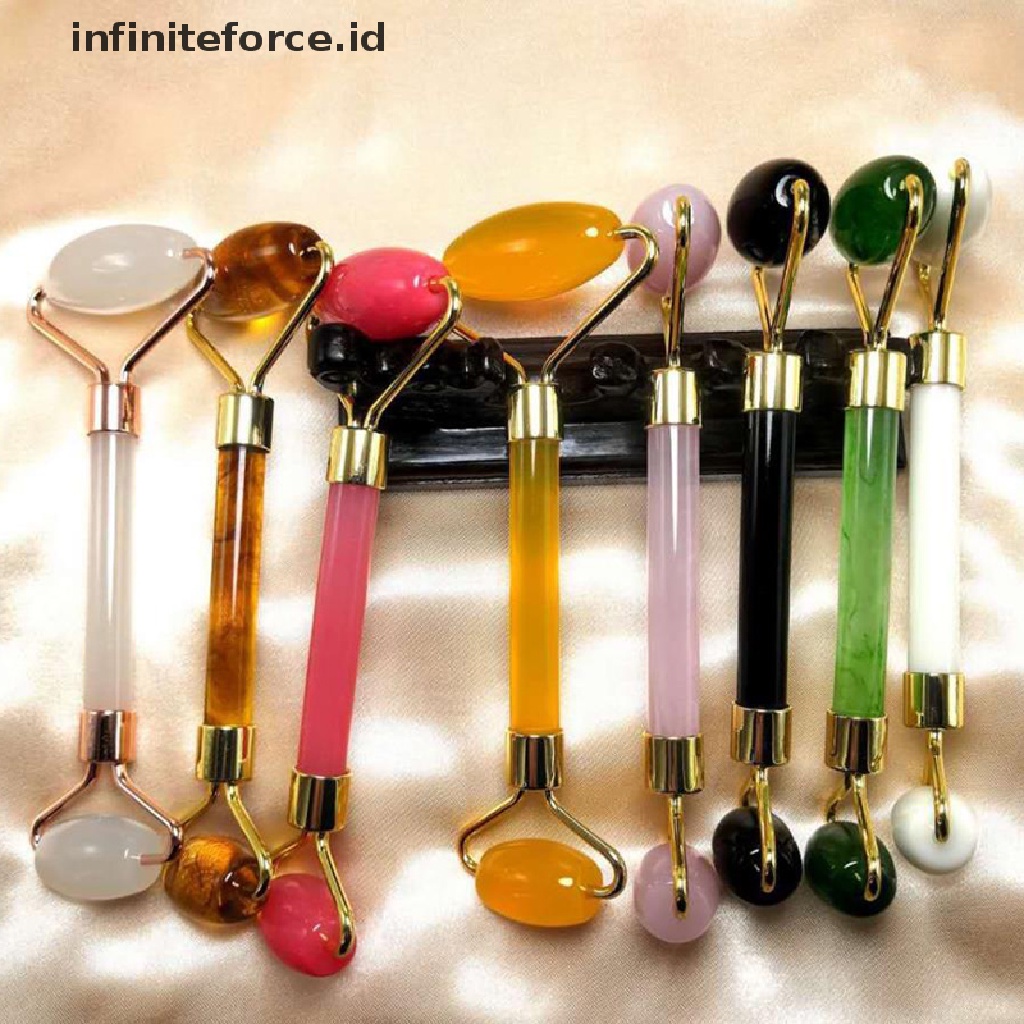 (infiniteforce.id) 2pcs / Set Alat Pijat Roller Gua Sha Untuk Pelangsing / Pengencang Kulit Wajah / Tubuh