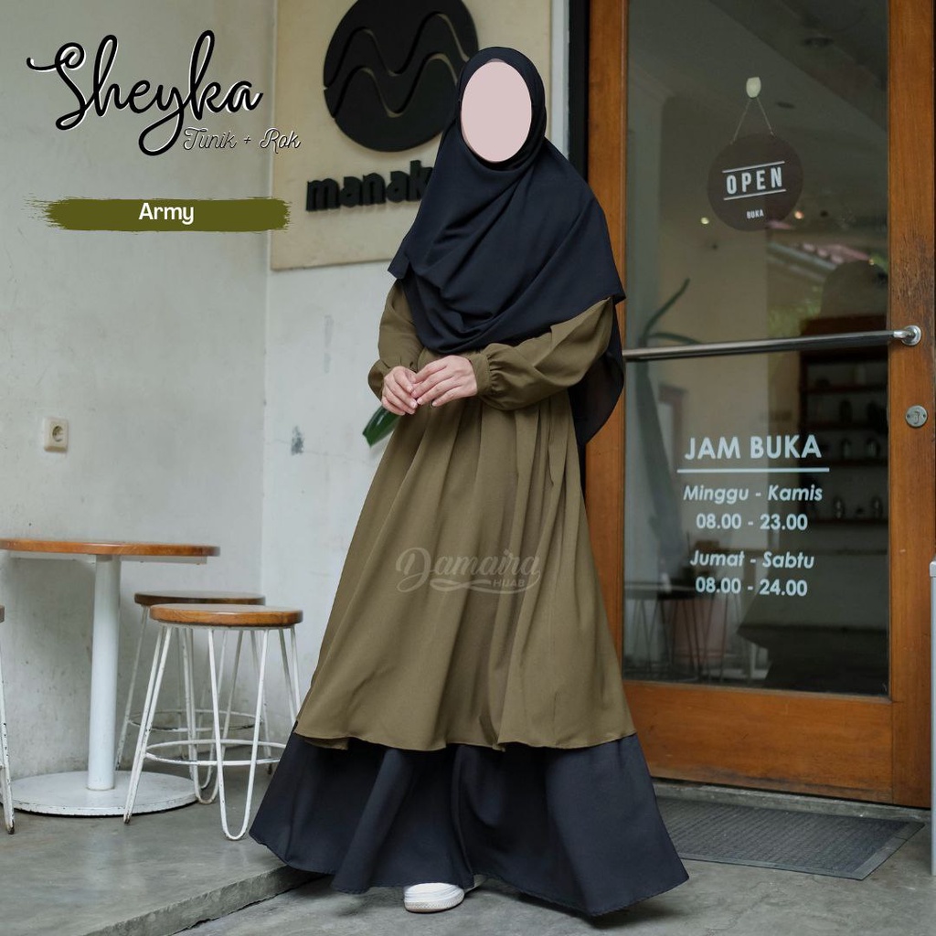 Set Tunik Sheyka by Damaira.Hijab l Tunik Instan dan Rok