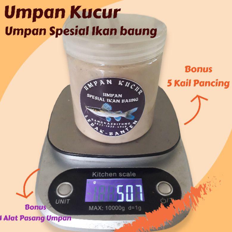 "LBU.14Jl22ᴹ" Kucur - Umpan Spesial Ikan BAUNG || 500 Gram || Bonus 5 Kail + 1 Alat Pasang Umpan