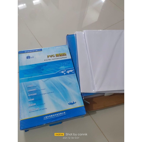 

Kertas Pvc 0,76 Bahan Id Card Instan UHC 760 micron A4 Isi 50 lembar