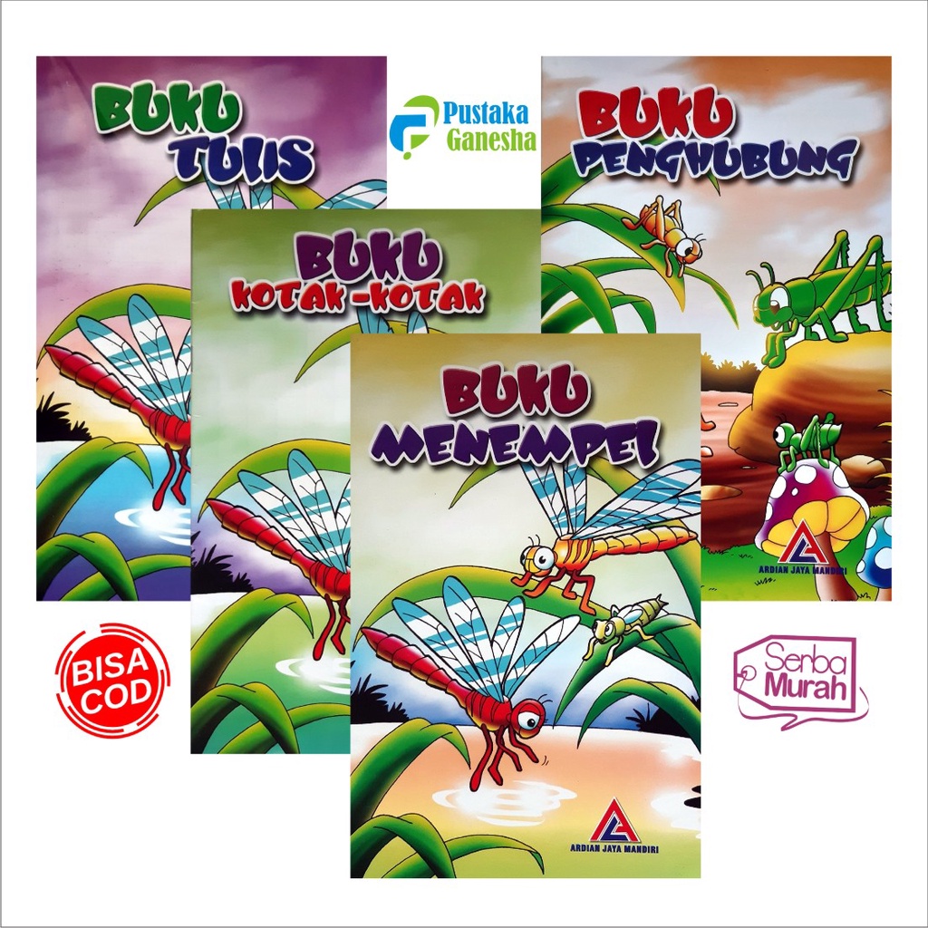 Buku Tulis - Kotak Kotak - Menempel - Penghubung Penunjang Anak TK PAUD RA Playgroup Penerbit Ardian