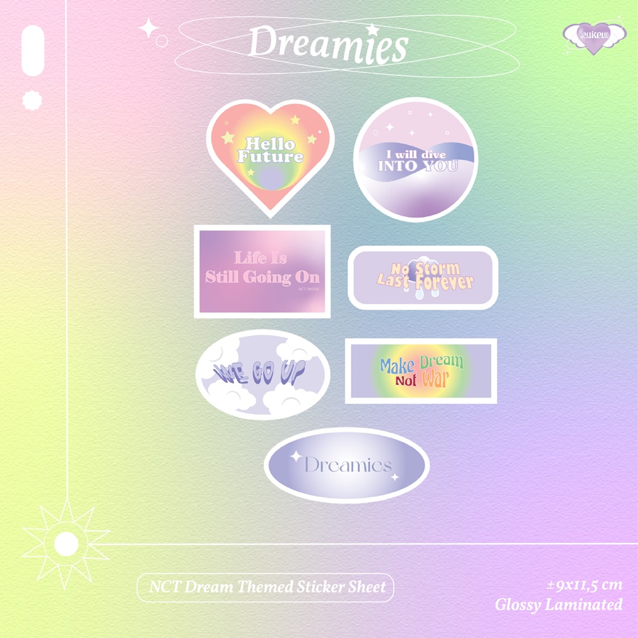 

NCT Dream Themed Stickers Sheet