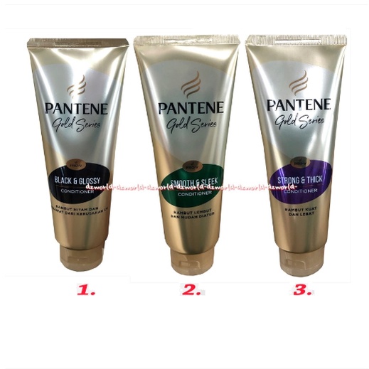 Pantene Gold Series Black &amp; Glossy Smooth Sleek Strong Thick Conditioner 190ml Konditoner Pentin