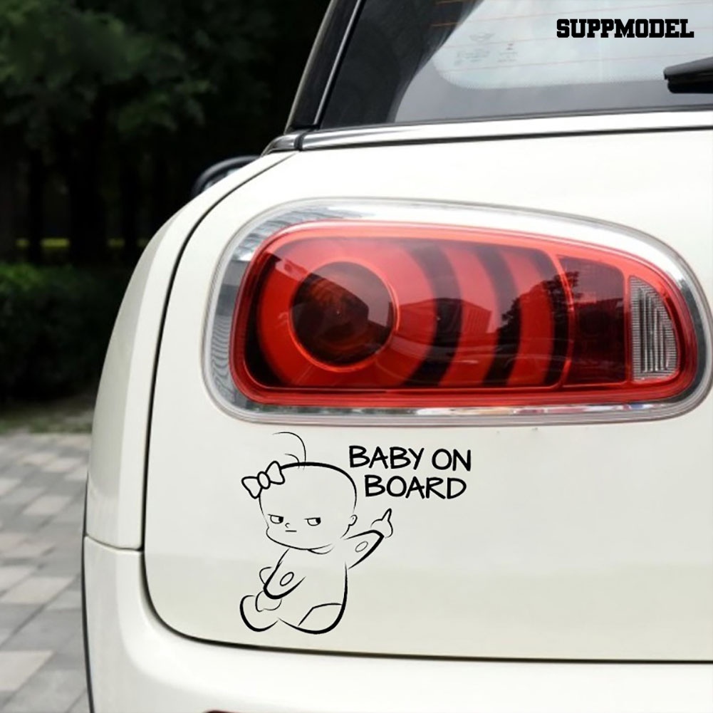 Stiker Reflektif Tulisan Baby on Board Untuk Dekorasi Mobil SUV