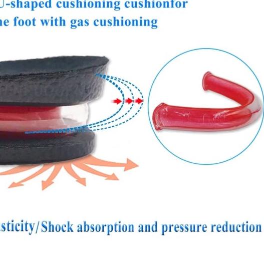 INSOLE PENINGGI BADAN SOL PENINGGI BADAN INSTANT INSOLE SEPATU - Hitam