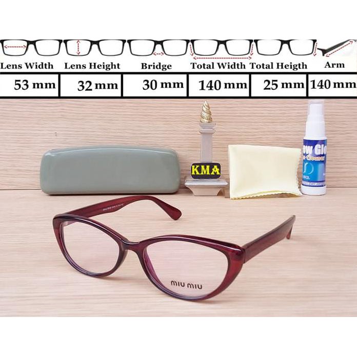 Miu Miu - Frame Miu Miu - Kacamata Miu Miu Cewek / Miu Miu Cat Eye