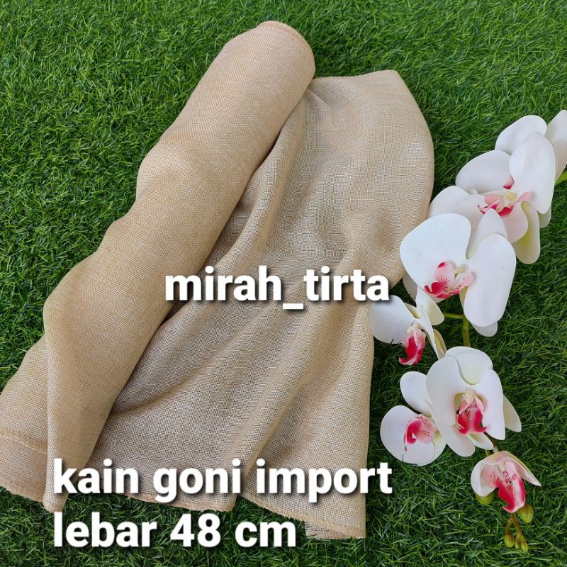 1 Roll Kain Burlap import. kain goni halus . kain goni kerajinan tangan .
