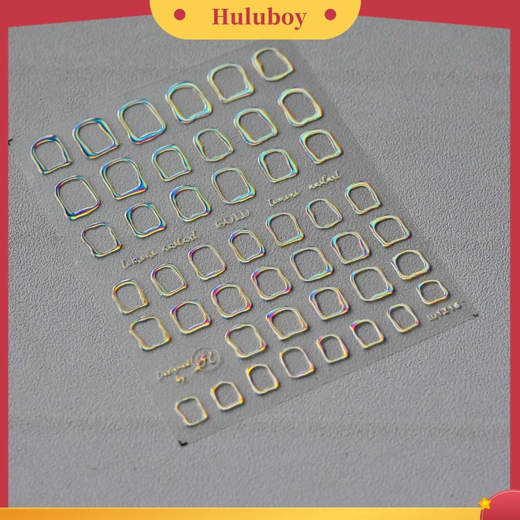 Huluboy Huluboy♡ Stiker Kuku Bahan Kertas Tahan Air Untuk Dekorasi Nail Art