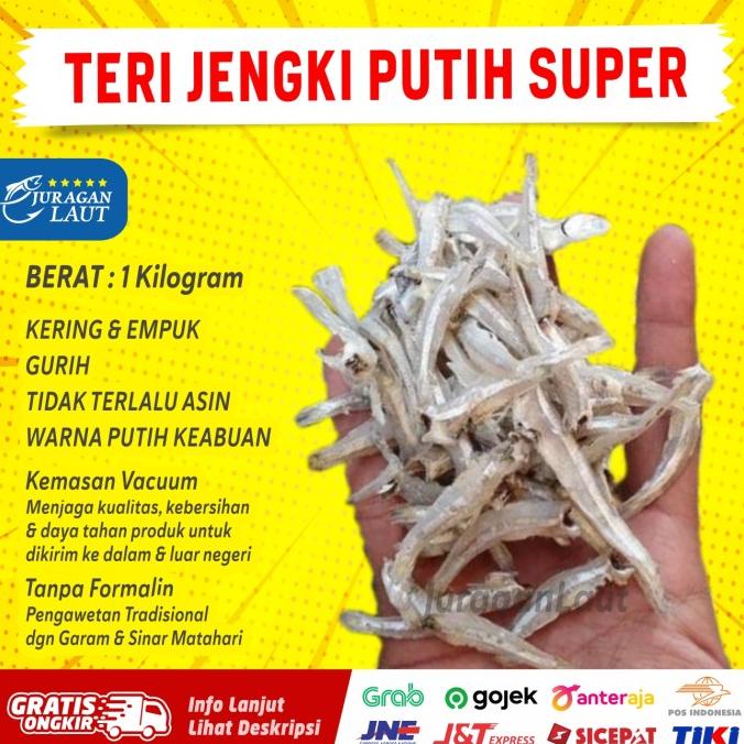 

Diskon ikan teri jengki putih asin kering original super 1kg Istimewa Diskon