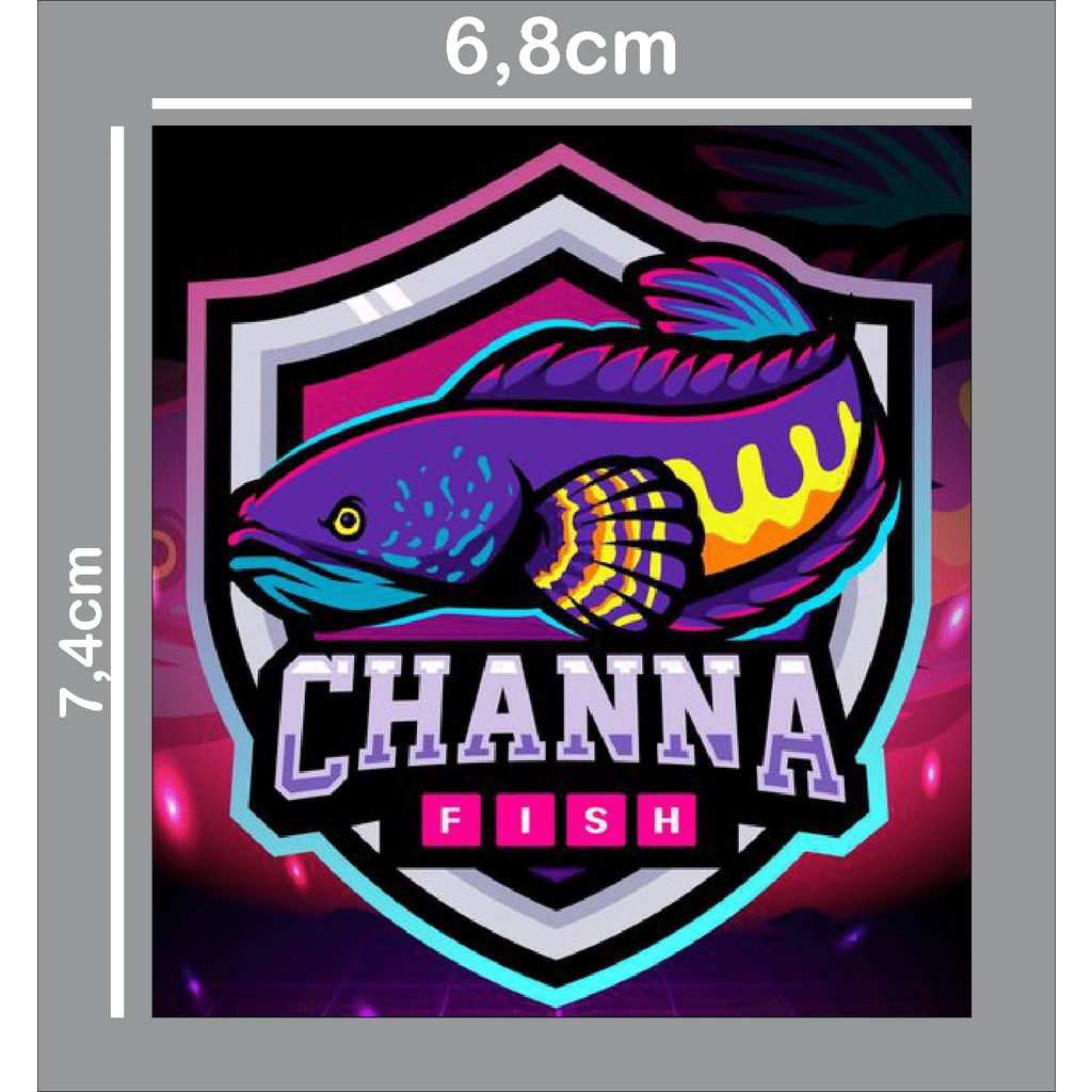 STICKER IKAN CHANNA, CHANNA FISH STICKER AQUARIUM TERMURAH