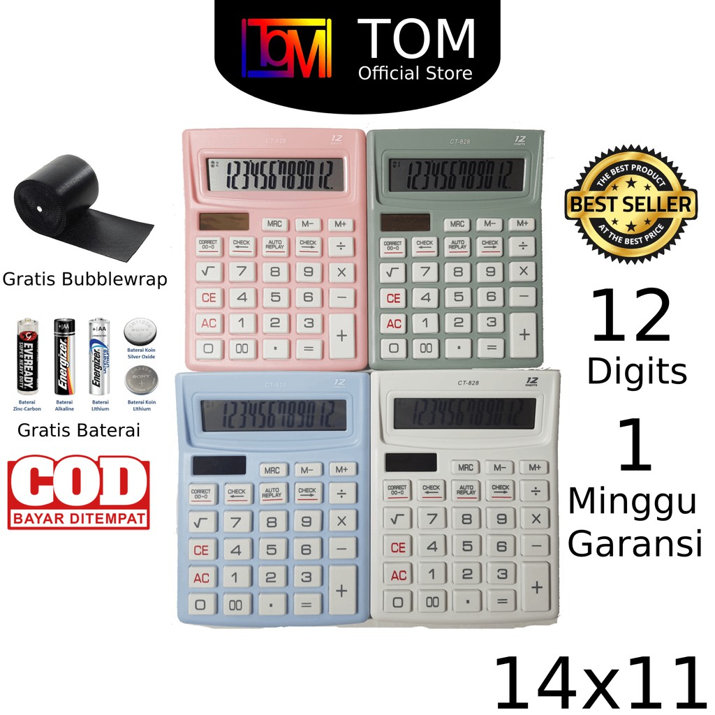 

Kalkulator Warna CM-805 12 Digit - Calculator Check Dual 2 Power
