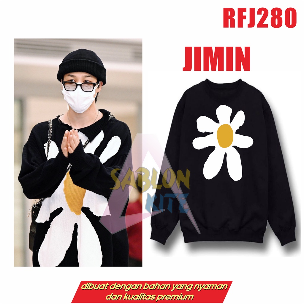 MURAH!!! SWEATER JIMIN BUNGA RFJ280 UNISEX