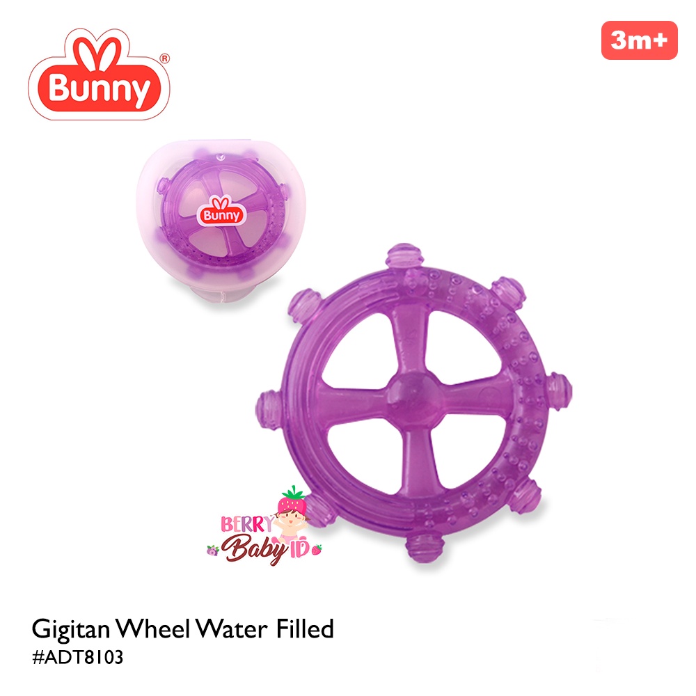 Lusty Bunny Mainan Gigitan Teether Water Filled Bayi Wheeler Free Wadah Berry Mart