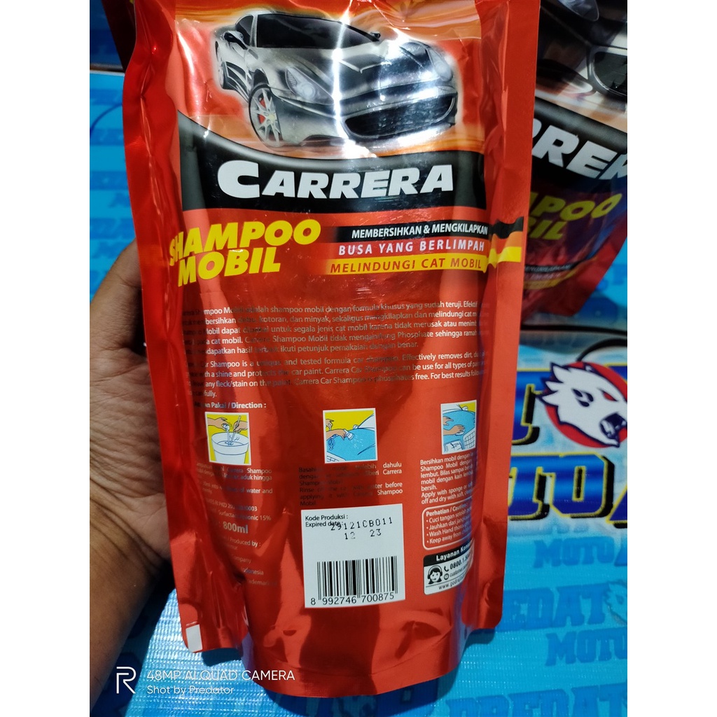 MURAH POL CARRERA SHAMPOO MOBIL MOTOR  BUSA MELIMPAH MENGKILAPKAN 800ML