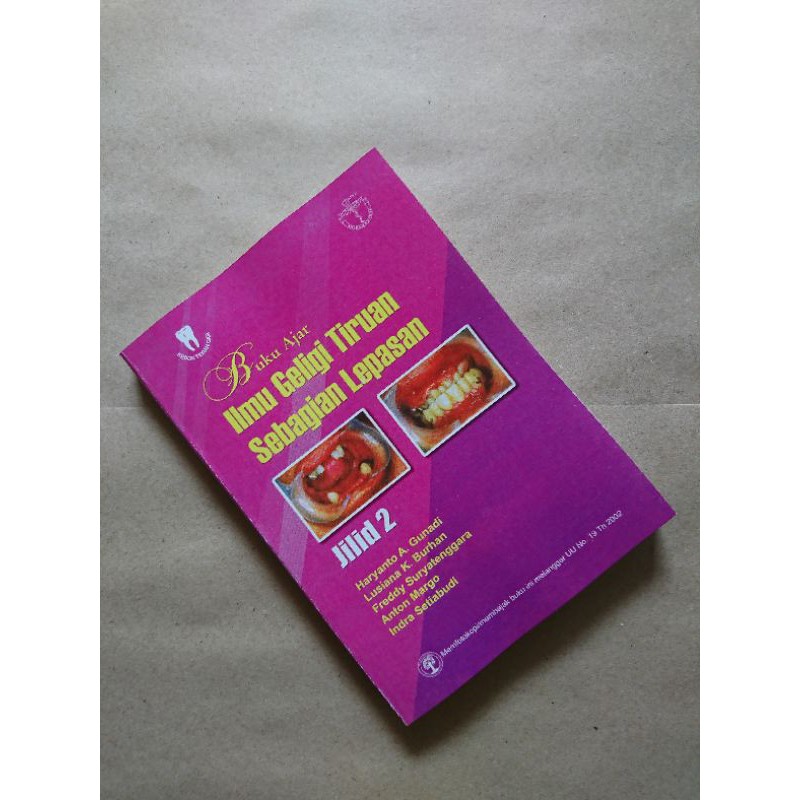 Jual Buku Ajar Ilmu Geligi Tiruan Sebagian Lepasan Jilid Haryanto A Gunadi Shopee Indonesia