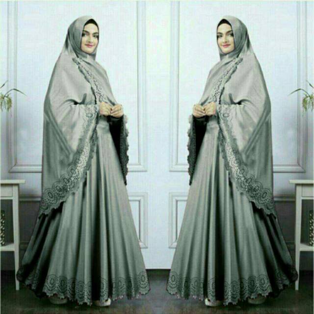 AMORA SYARI laser cut  wolycrepe busui gamis hijab