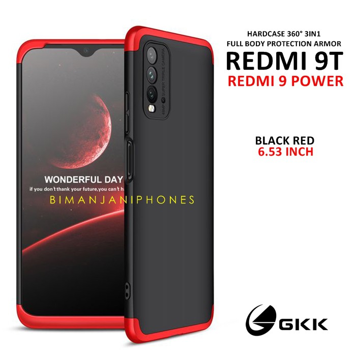 Redmi 9T - Redmi 9 - 9 Power Hard Case 360° Full Protection 3in1 Full Armor GKK ORIGINAL