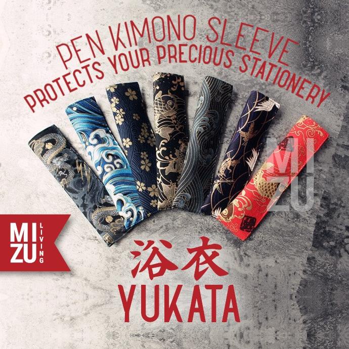 

MIZU YUKATA Gold Pen Kimono Sleeve Pencil Case Fountain Pen Protector