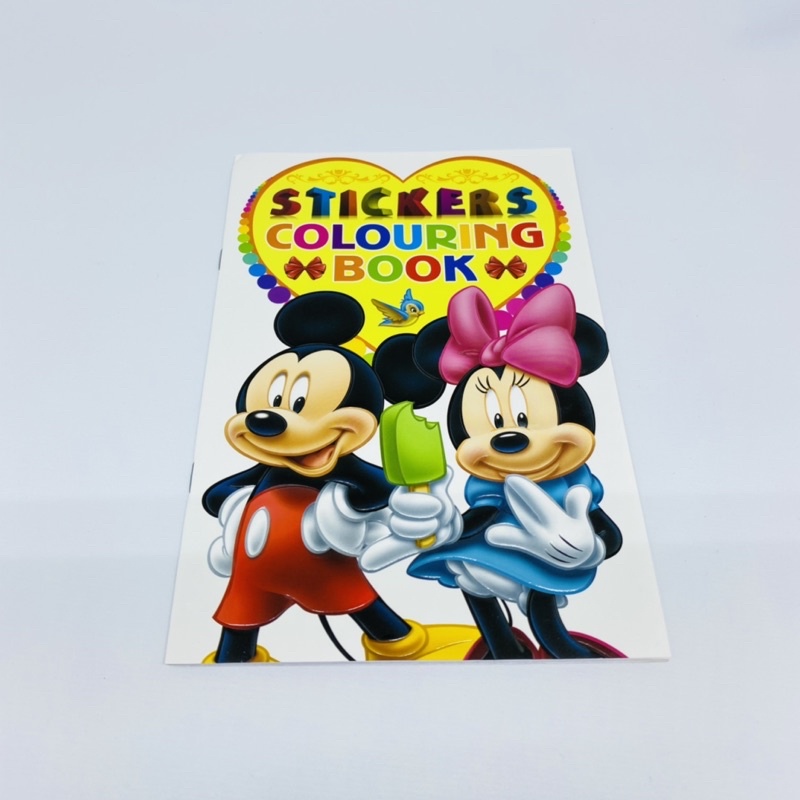 buku mewarnai gambar sticker anak small 16 halaman mickey mouse sofia princess litte pony