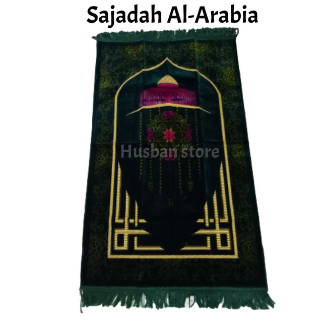 Sajadah turki bludru hitam premium,motif bunga,turki premium Sajadah Kecil Sajadah Sholat Dewasa Bah