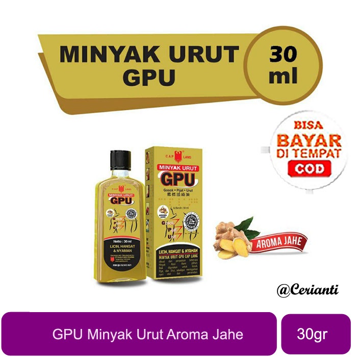 Cap Lang GPU Jahe 30ml Minyak Urut_Cerianti