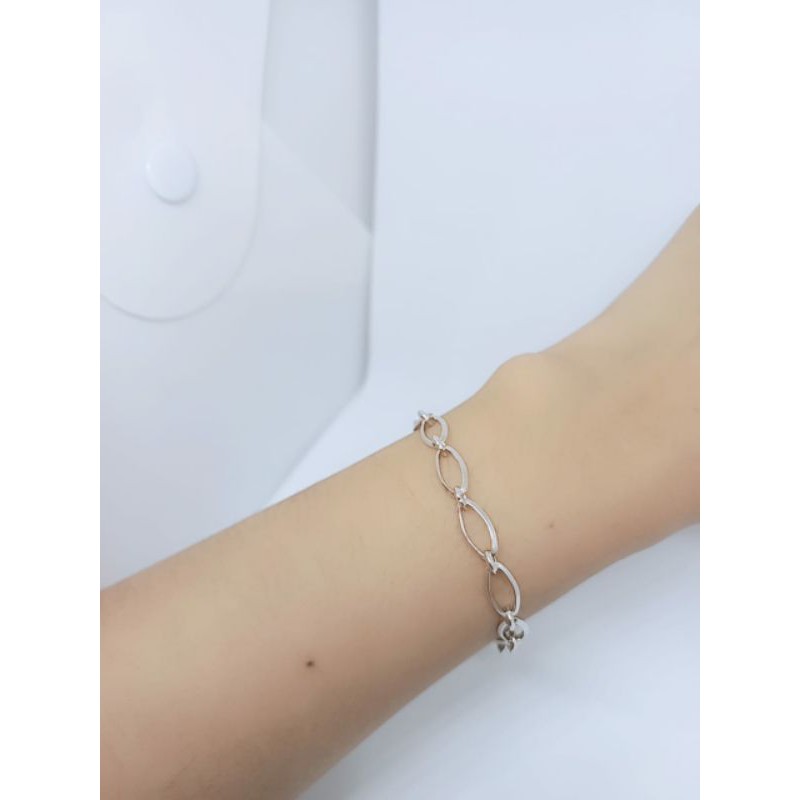 gelang rantai oval hollo silver925