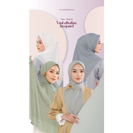 MYLADY HIJAB VOAL PLAIN ULTRAFINE JACQUARD