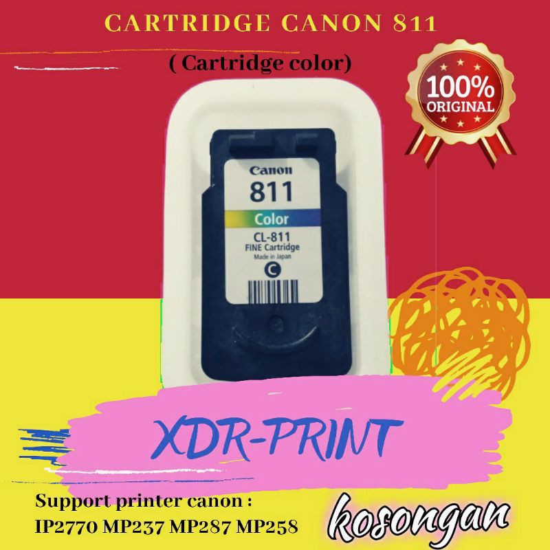 Cartridge warna 811 bekas kosongan printer canon ip2770 mp287 mp237 mp258