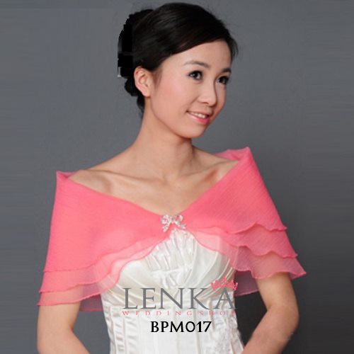 [BISA COD] BOLERO BROKAT LACE WEDDING PESTA HOT PINK WANITA MODERN BPM017