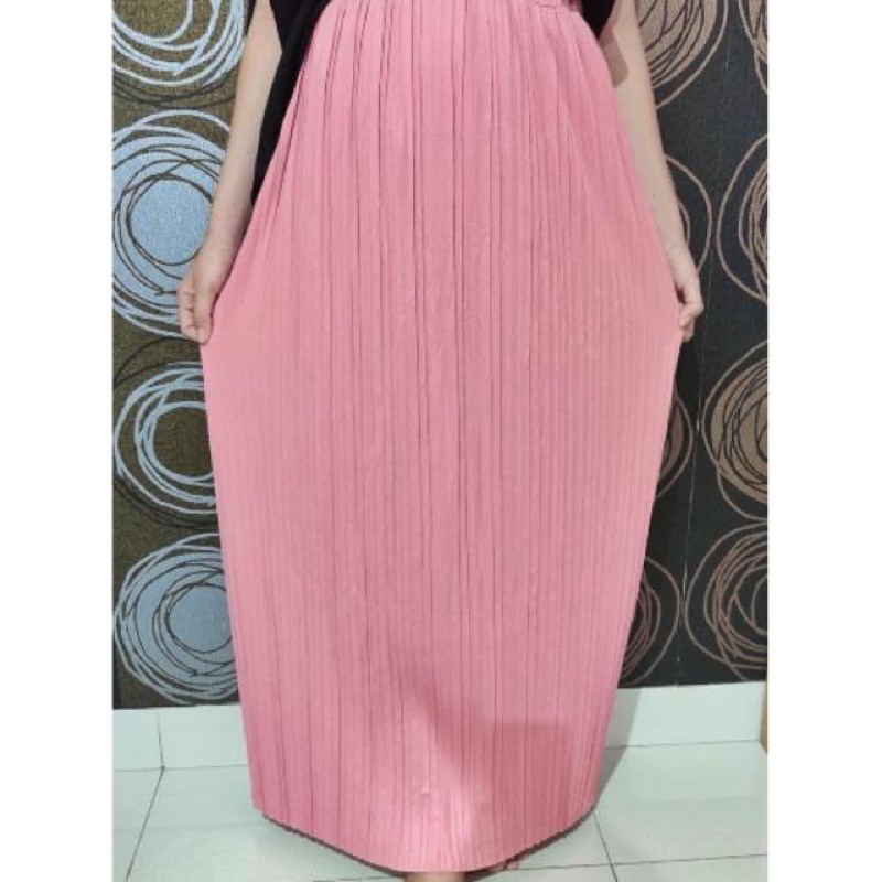 Rok Sepan Plisket Panjang Spandex Import Premium