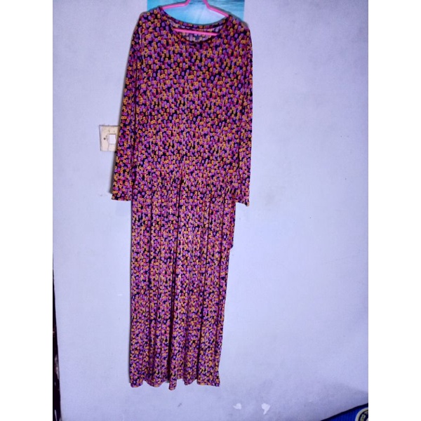 long dress motif bunga LD 110 PL