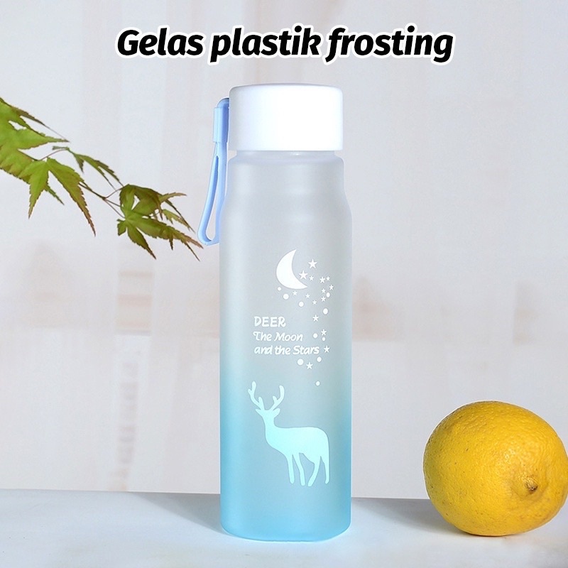 BOTOL MINUM DEER DOFF TALI VIRAL 500 Ml PORTABEL BOTOL AIR PlASTIK KREATIF HEWAN CANGKIR [PM]