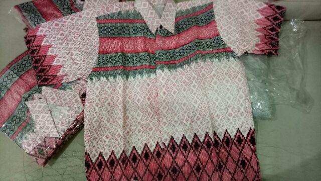 Batik Hrb026 Kenongo Kemeja Tosca Pendek Padi M L Xl