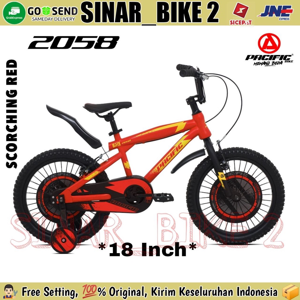 Sepeda Anak Laki-Laki Bmx 12 Inch , 16 Inch dan 18 Inch PACIFIC 2058 Ban 2.40