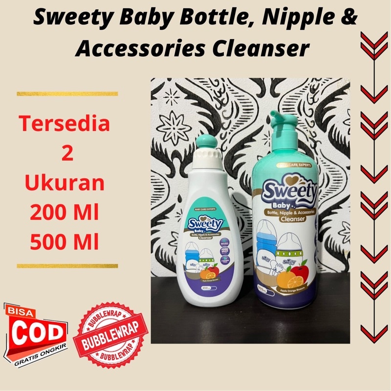 Sweety Baby Bottle, Nipple &amp; Accessories Cleanser 200Ml &amp; 500 Ml - Sabun Cuci Botol Bayi