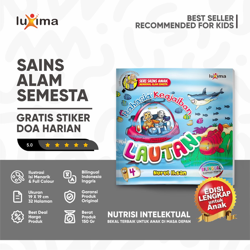 Rahasia Keajaiban Lautan - Seri Mengenal Alam Semesta 4 / Buku Belajar Pengetahuan Sains Anak Bergam