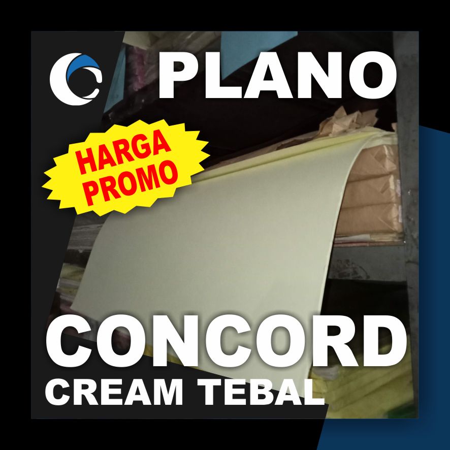 

KERTAS CONCORDE CREAM TEBAL 220 GSM Uk [ PLANO ] 79 cm X 109 cm ( 5 LEMBAR )