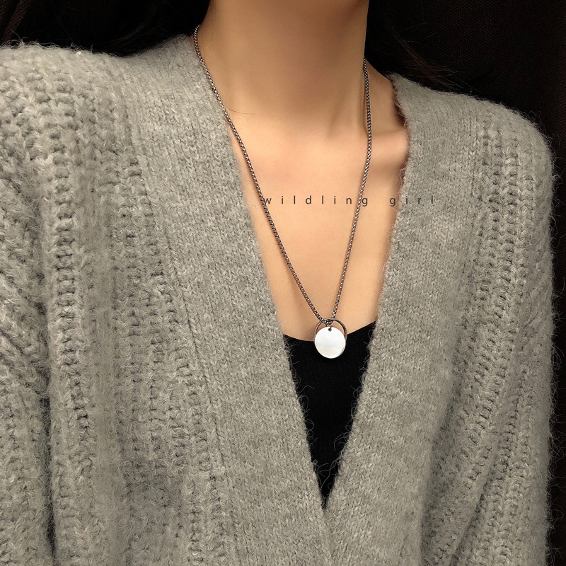 Ring Necklace Accessories Pendant Personality Hip Hop Clavicle Chain