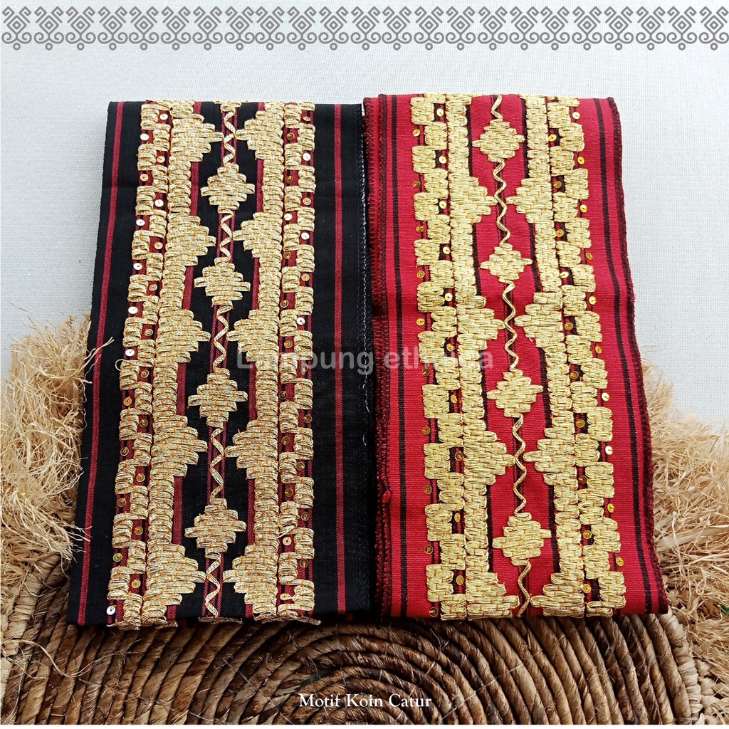LAMPUNG ETHNICA OFFICIAL - TAPIS LAMPUNG ASLI - MOTIF KOIN CATUR- BISBAN TAPIS LAMPUNG