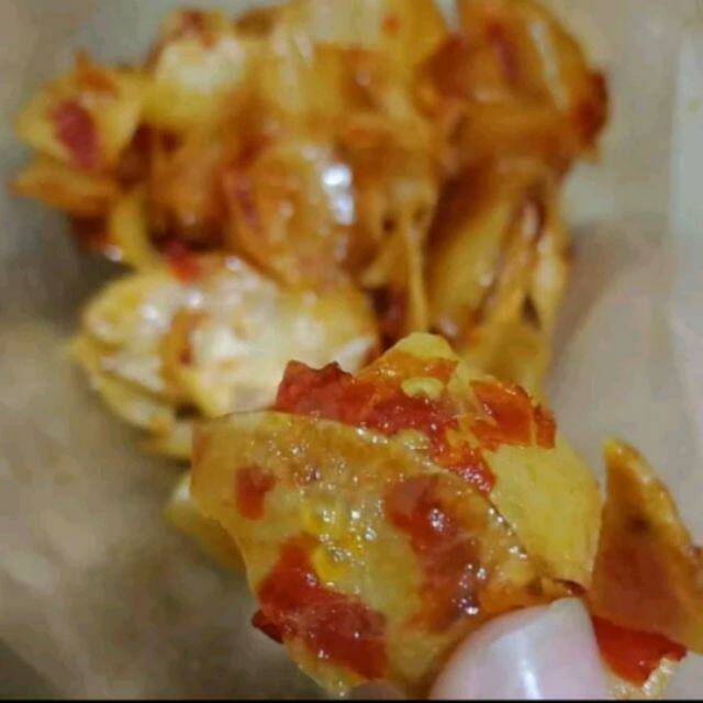 

Keripik singkong pedas manis sedeng