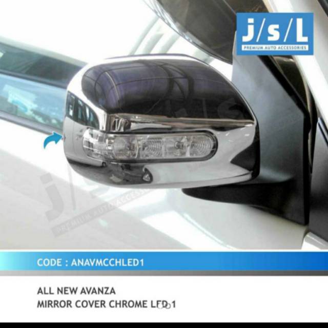 Cover spion all new Avanza/ mirror cover chrome LED 1 jsl