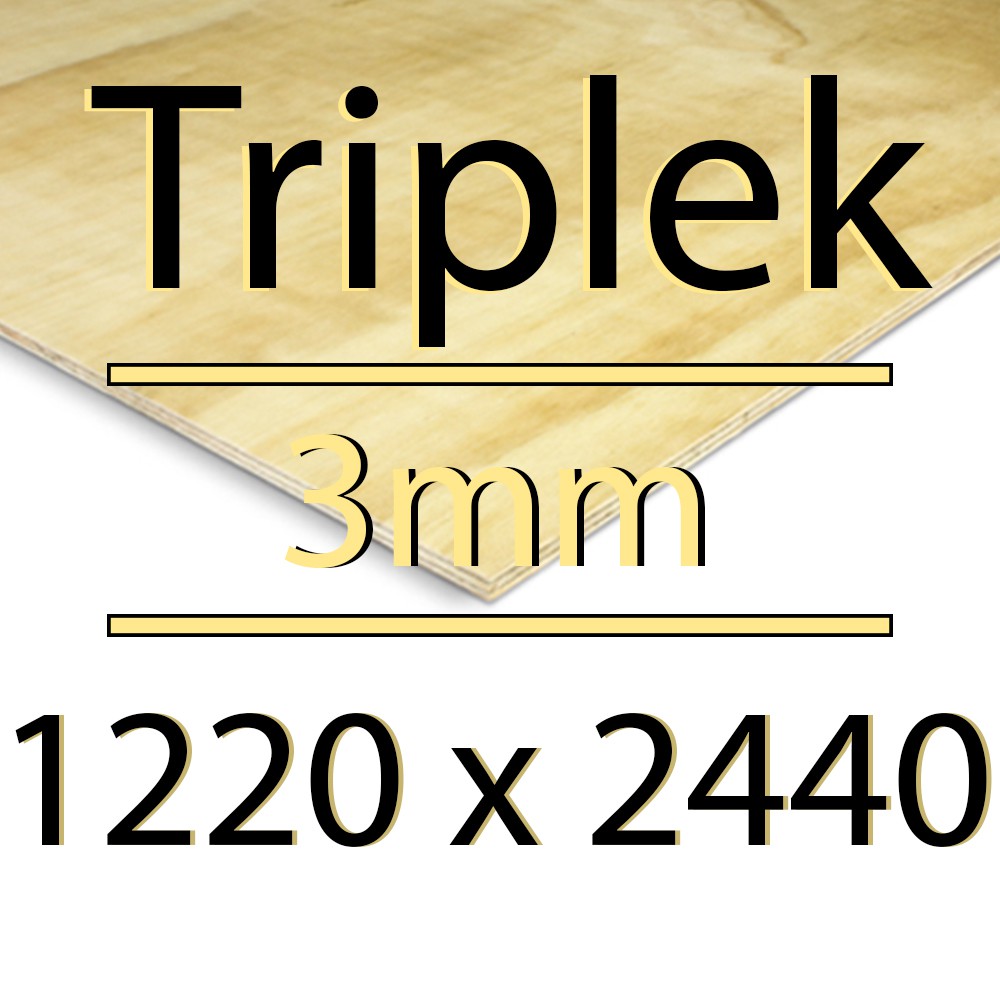 TRIPLEK LEMBARAN 3MM 122X244 100% ORIGINAL POTONGAN