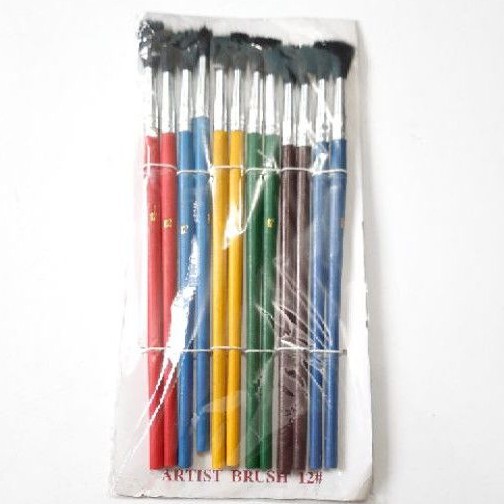 Kuas Gambar No 12 / Kuas Lukis ARTIST Brush Harga Per Lusin (E5160)